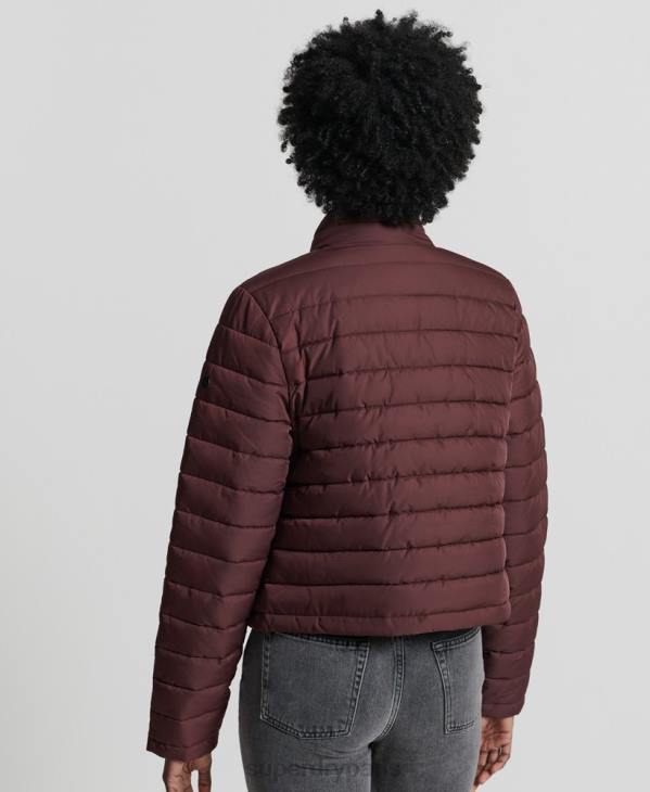 Superdry femmes veste fuji carrée D64Z5535 vêtements rouge