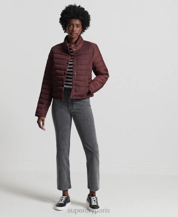 Superdry femmes veste fuji carrée D64Z5535 vêtements rouge