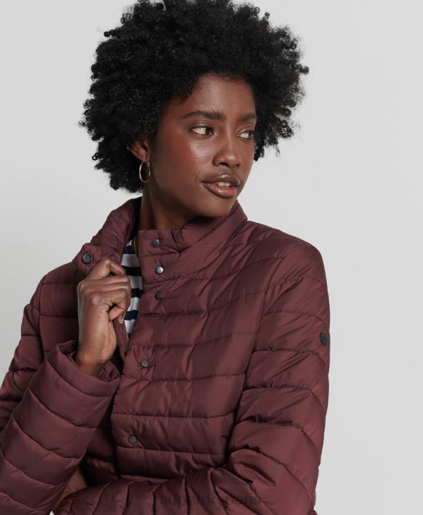 Superdry femmes veste fuji carrée D64Z5535 vêtements rouge
