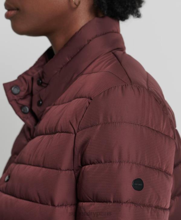 Superdry femmes veste fuji carrée D64Z5535 vêtements rouge