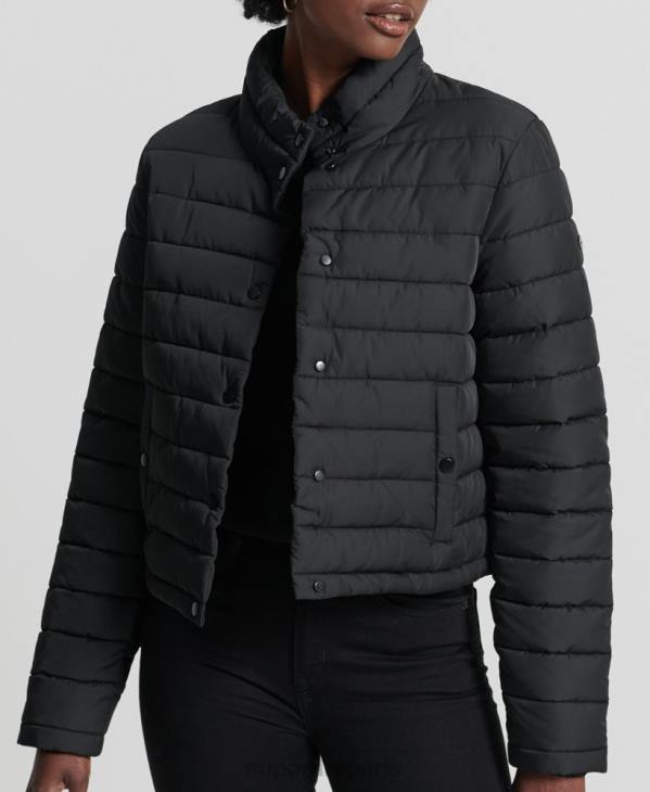 Superdry femmes veste fuji carrée D64Z5574 vêtements noir