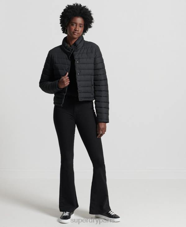 Superdry femmes veste fuji carrée D64Z5574 vêtements noir