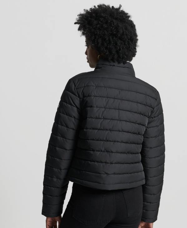 Superdry femmes veste fuji carrée D64Z5574 vêtements noir