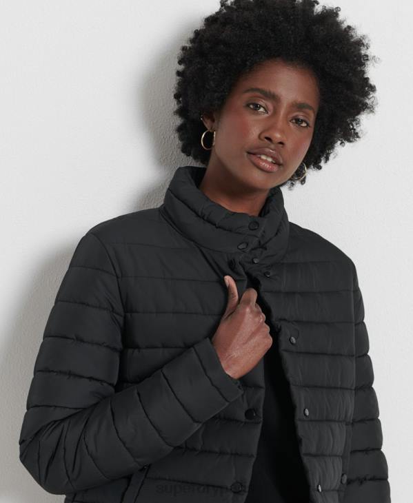 Superdry femmes veste fuji carrée D64Z5574 vêtements noir