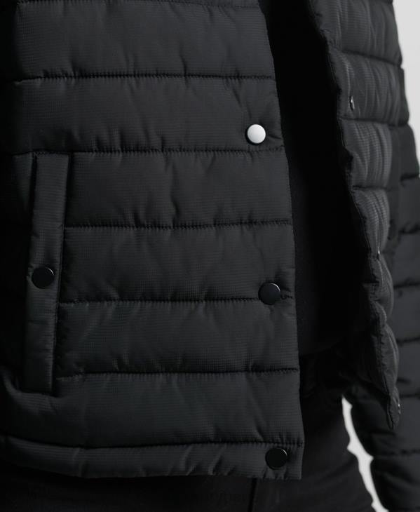 Superdry femmes veste fuji carrée D64Z5574 vêtements noir