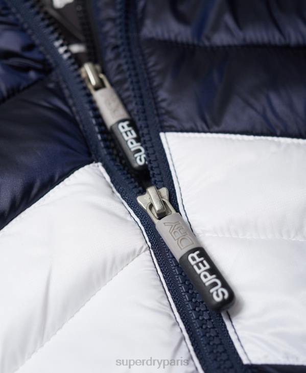 Superdry femmes veste fuji à chevrons offshore luxe D64Z5703 vêtements marine
