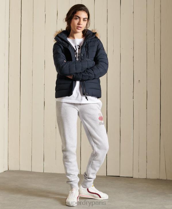 Superdry femmes veste fuji classique en fausse fourrure D64Z3818 vêtements marine