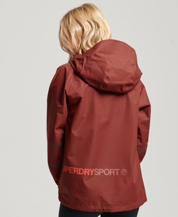 Superdry femmes veste imperméable D64Z3620 vêtements brun