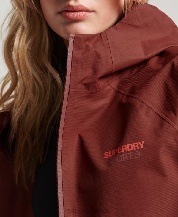 Superdry femmes veste imperméable D64Z3620 vêtements brun
