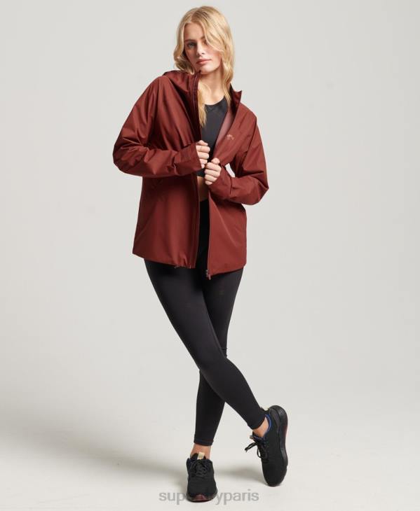 Superdry femmes veste imperméable D64Z3620 vêtements brun
