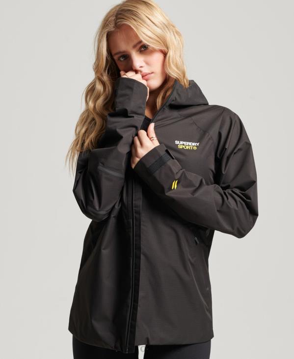 Superdry femmes veste imperméable D64Z3625 vêtements noir