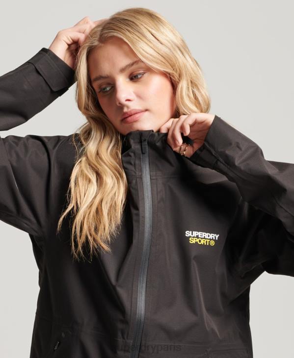 Superdry femmes veste imperméable D64Z3625 vêtements noir
