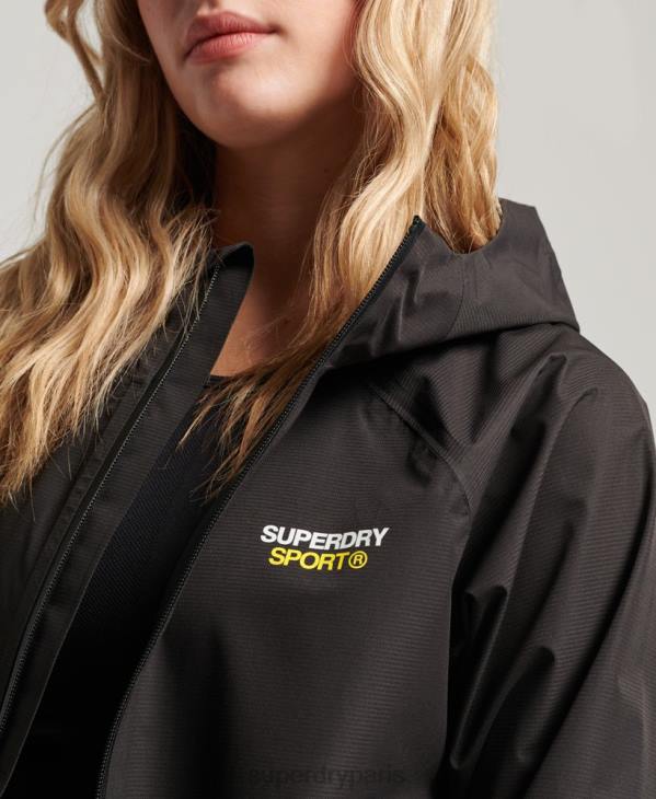 Superdry femmes veste imperméable D64Z3625 vêtements noir