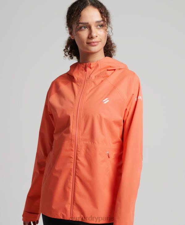 Superdry femmes veste imperméable D64Z5488 vêtements corail