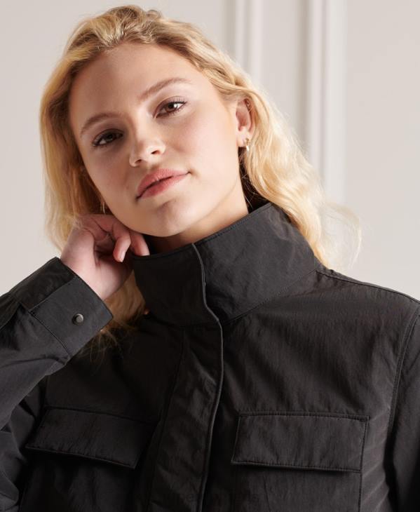 Superdry femmes veste indéchirable 6 poches D64Z5641 vêtements noir