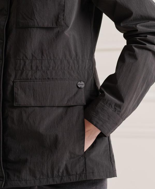 Superdry femmes veste indéchirable 6 poches D64Z5641 vêtements noir