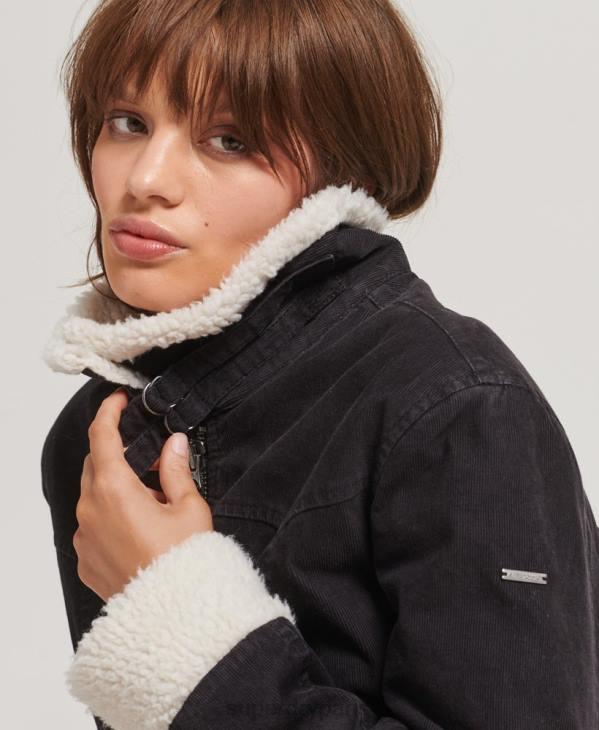 Superdry femmes veste indie doublée borg D64Z5469 vêtements brun