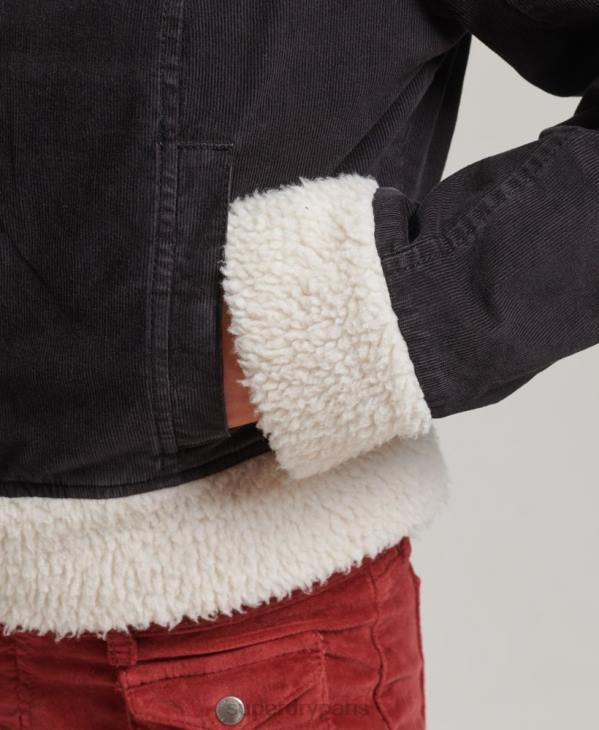 Superdry femmes veste indie doublée borg D64Z5469 vêtements brun