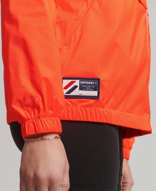 Superdry femmes veste légère à capuche essentielle D64Z5619 vêtements corail