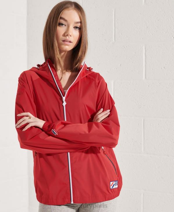 Superdry femmes veste légère code sport D64Z5604 vêtements rouge