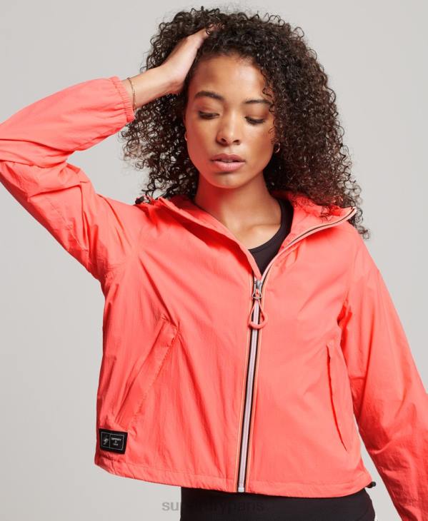 Superdry femmes veste légère à logo code standard D64Z3611 vêtements corail