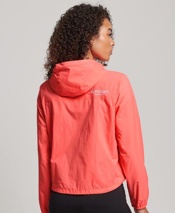 Superdry femmes veste légère à logo code standard D64Z3611 vêtements corail
