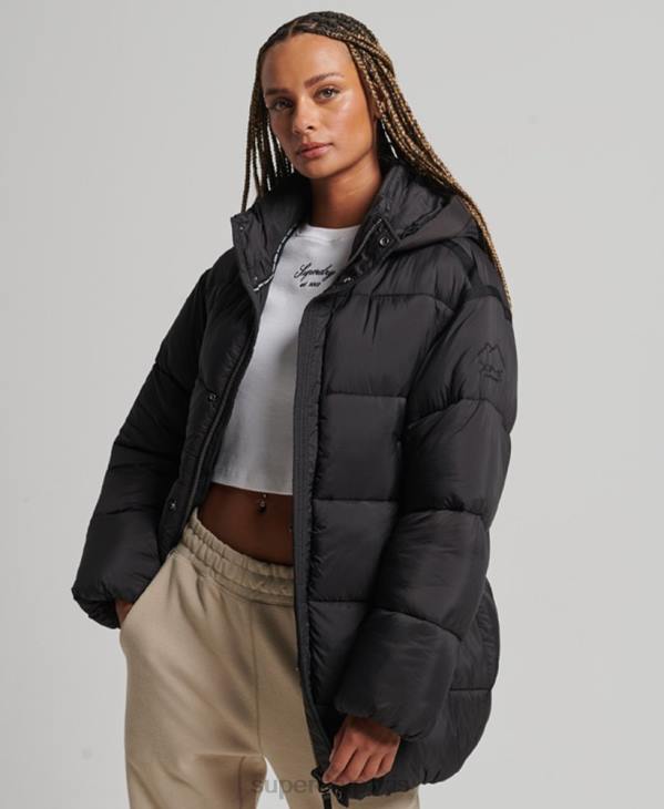 Superdry femmes veste matelassée cocon xpd D64Z5435 vêtements noir