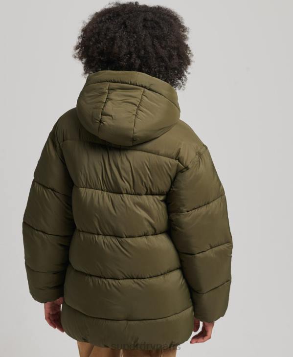 Superdry femmes veste matelassée cocon xpd D64Z5455 vêtements vert