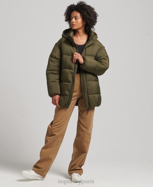 Superdry femmes veste matelassée cocon xpd D64Z5455 vêtements vert