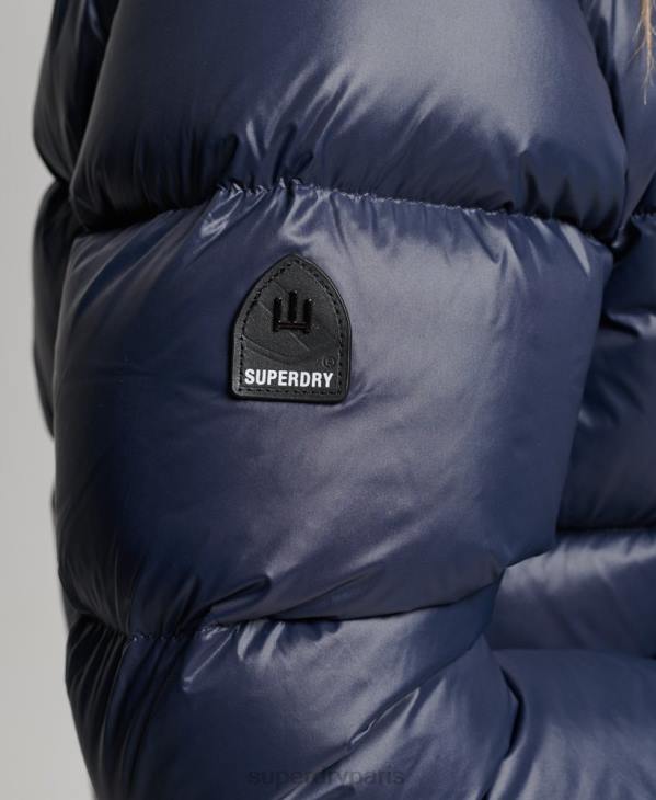 Superdry femmes veste matelassée en duvet alpin de luxe D64Z5687 vêtements marine