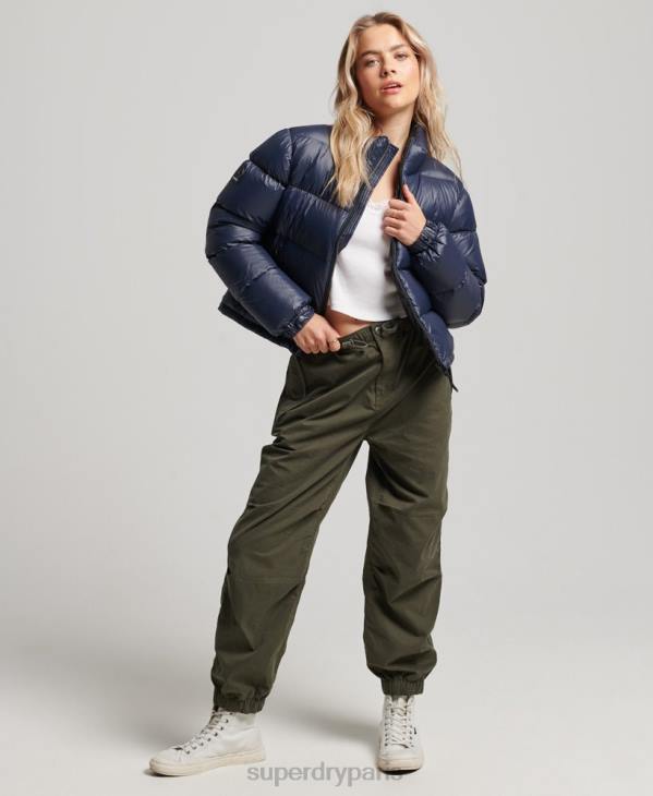 Superdry femmes veste matelassée en duvet alpin de luxe D64Z5687 vêtements marine