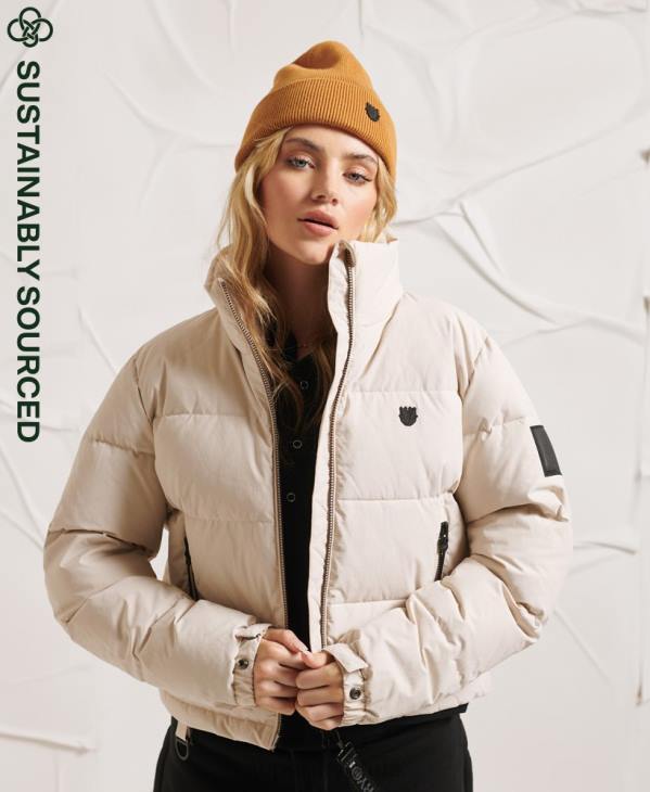 Superdry femmes veste matelassée en duvet yama-no-kami D64Z5730 vêtements gris clair