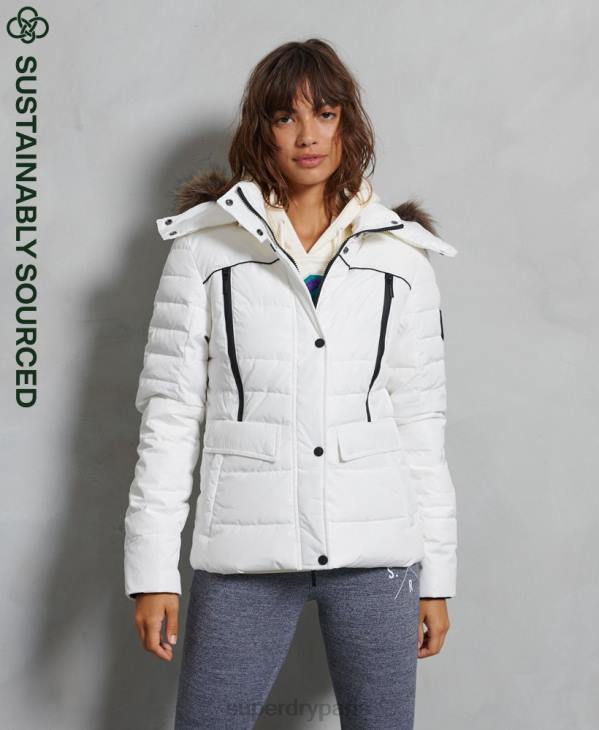 Superdry femmes veste matelassée glacier D64Z5514 vêtements blanc