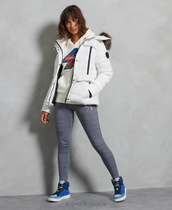 Superdry femmes veste matelassée glacier D64Z5514 vêtements blanc