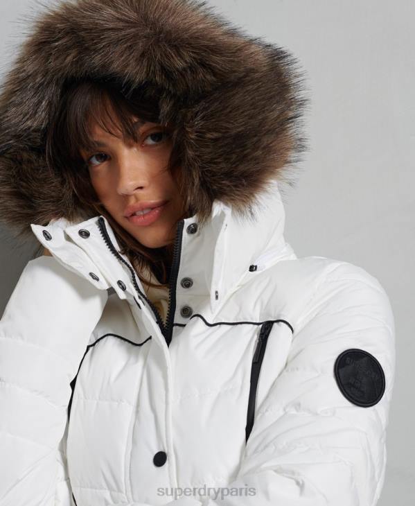 Superdry femmes veste matelassée glacier D64Z5514 vêtements blanc