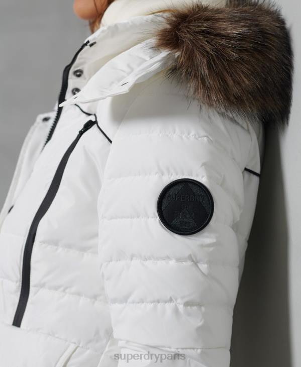 Superdry femmes veste matelassée glacier D64Z5514 vêtements blanc