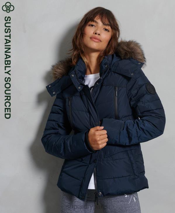 Superdry femmes veste matelassée glacier D64Z5654 vêtements marine