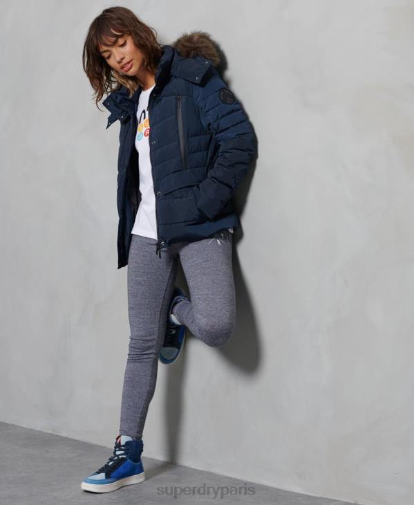 Superdry femmes veste matelassée glacier D64Z5654 vêtements marine