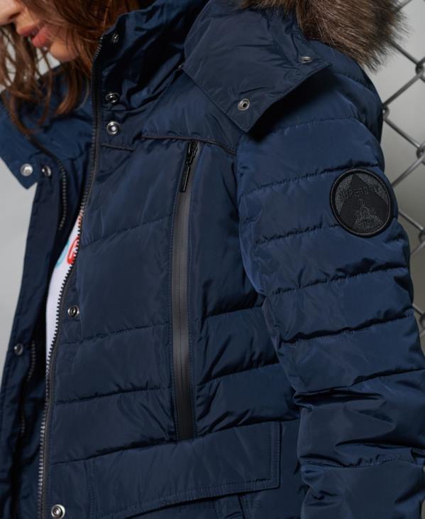 Superdry femmes veste matelassée glacier D64Z5654 vêtements marine