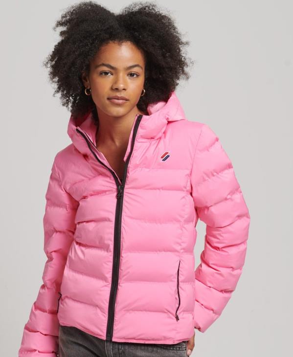 Superdry femmes veste matelassée thermoscellée D64Z3631 vêtements rose