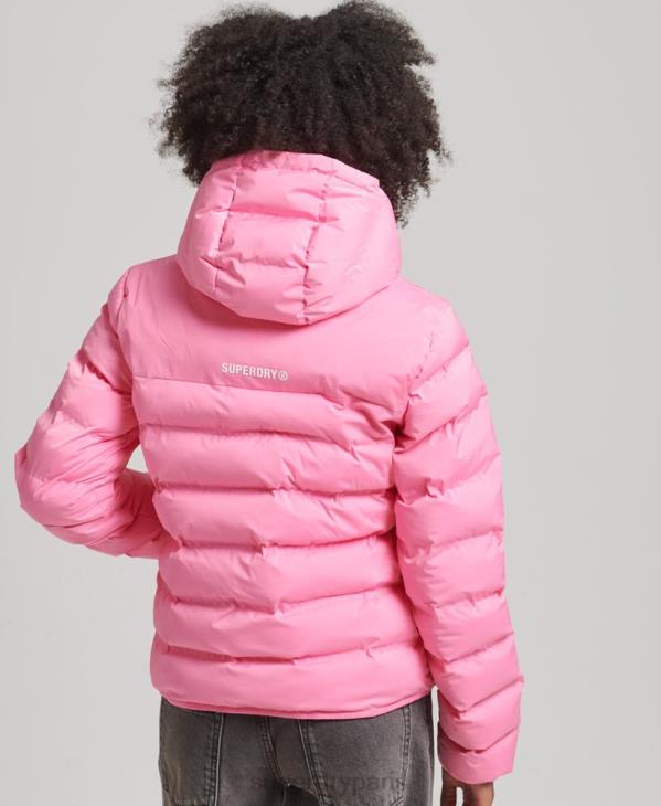 Superdry femmes veste matelassée thermoscellée D64Z3631 vêtements rose