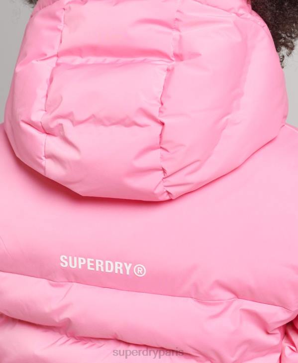 Superdry femmes veste matelassée thermoscellée D64Z3631 vêtements rose