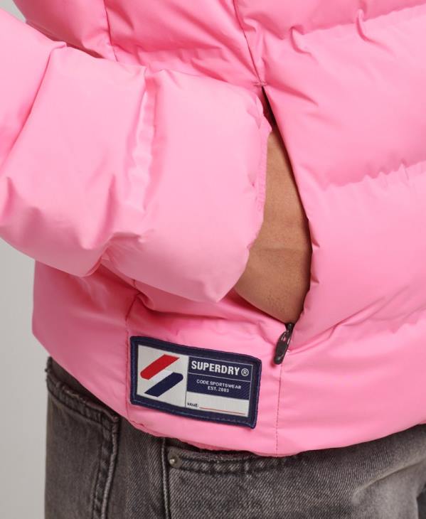 Superdry femmes veste matelassée thermoscellée D64Z3631 vêtements rose