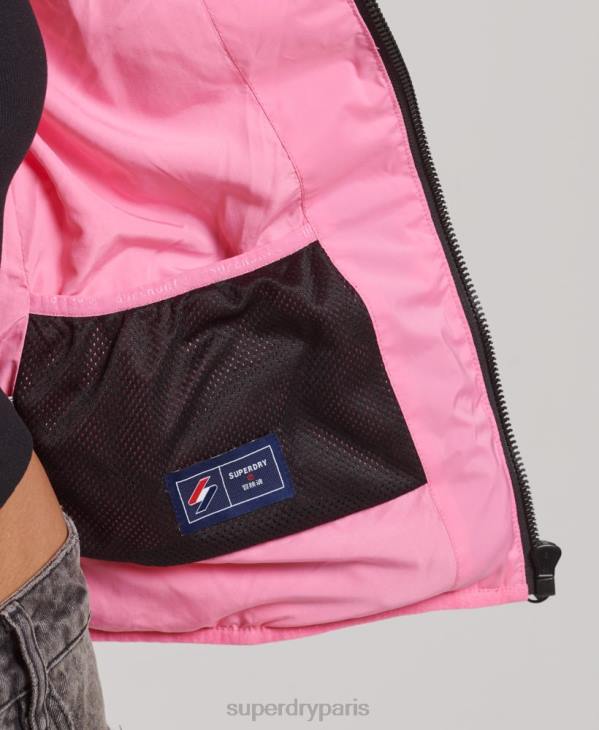 Superdry femmes veste matelassée thermoscellée D64Z3631 vêtements rose