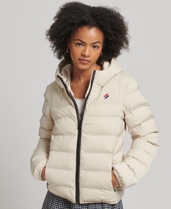 Superdry femmes veste matelassée thermoscellée D64Z3679 vêtements beige