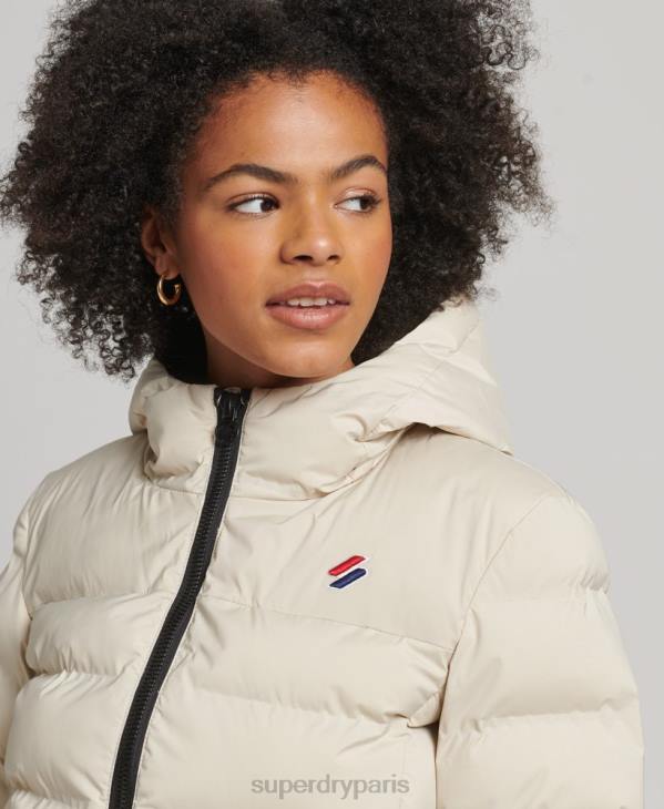 Superdry femmes veste matelassée thermoscellée D64Z3679 vêtements beige