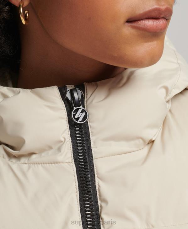 Superdry femmes veste matelassée thermoscellée D64Z3679 vêtements beige