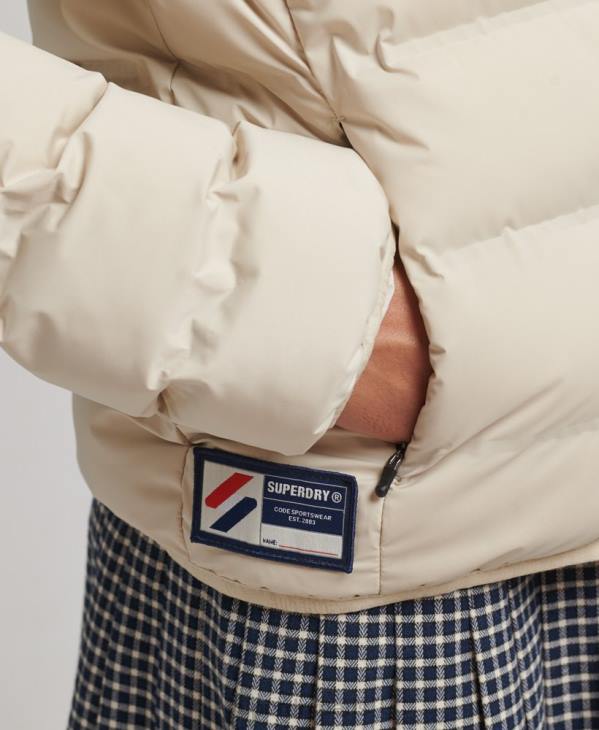 Superdry femmes veste matelassée thermoscellée D64Z3679 vêtements beige