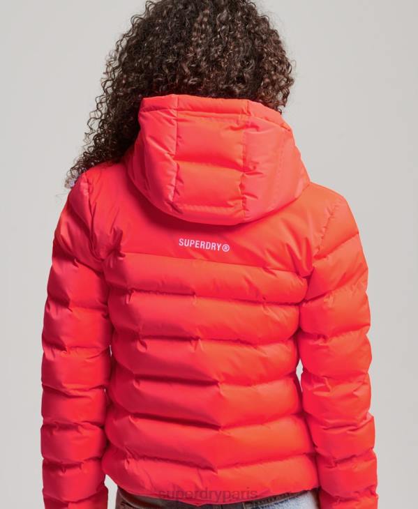 Superdry femmes veste matelassée thermoscellée D64Z3711 vêtements corail