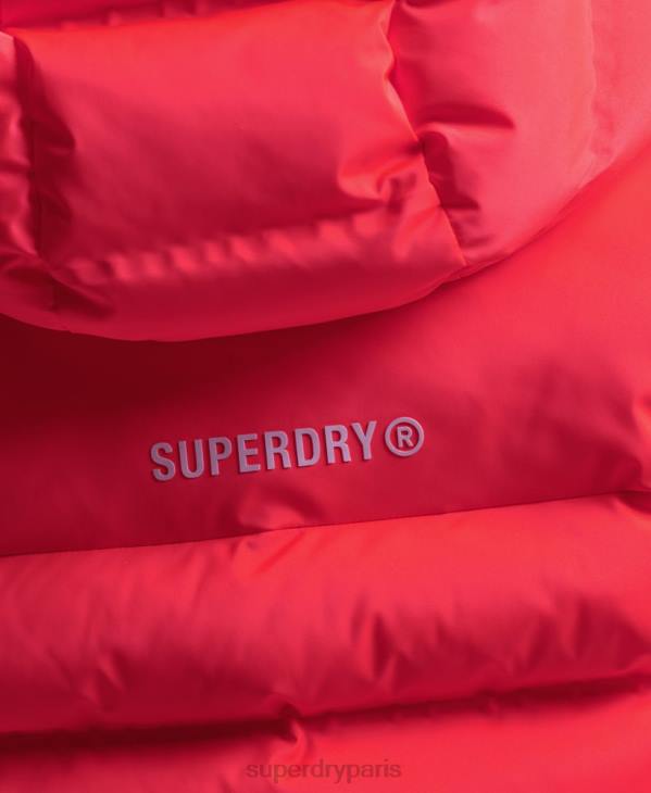 Superdry femmes veste matelassée thermoscellée D64Z3711 vêtements corail